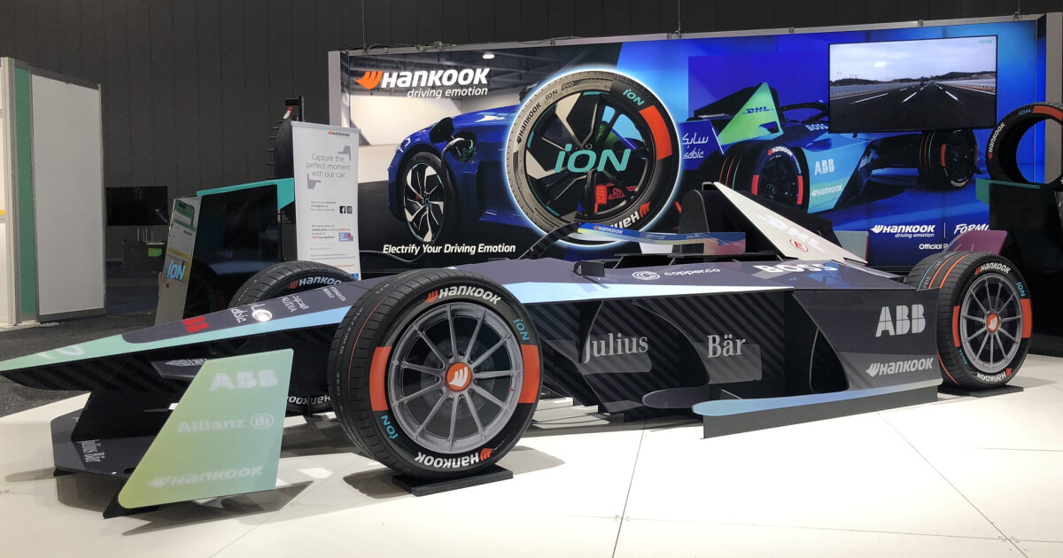 Formula E replica racer shows off Hankook’s EV-specific iON tyre