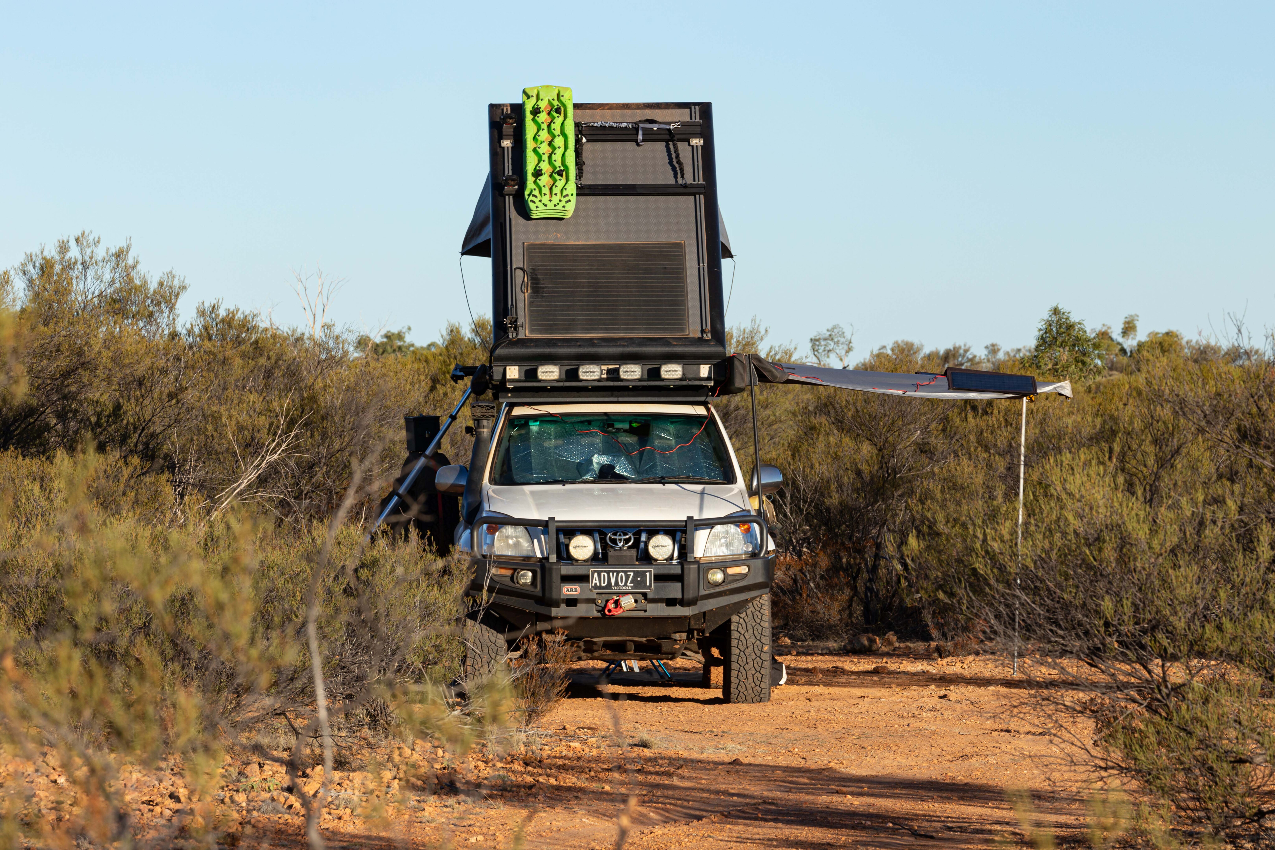 04883a65/a permanently mounted solar panel is great but i always carry a portable set to help out explore how to off grid travel 4x4 australia jpg