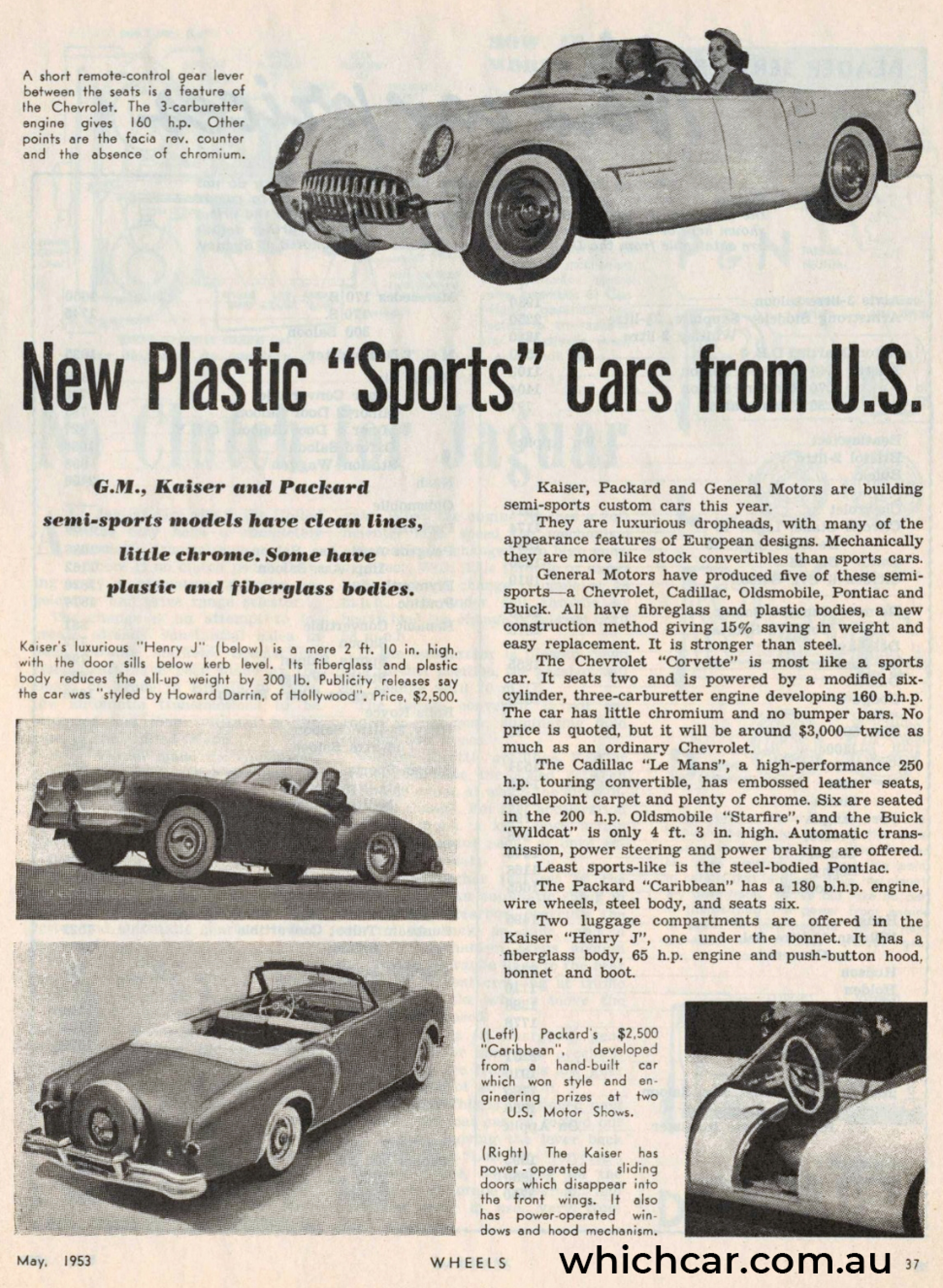 22731d83/wheels magazine issue 1 1953 corvette plastic sports cars jpg