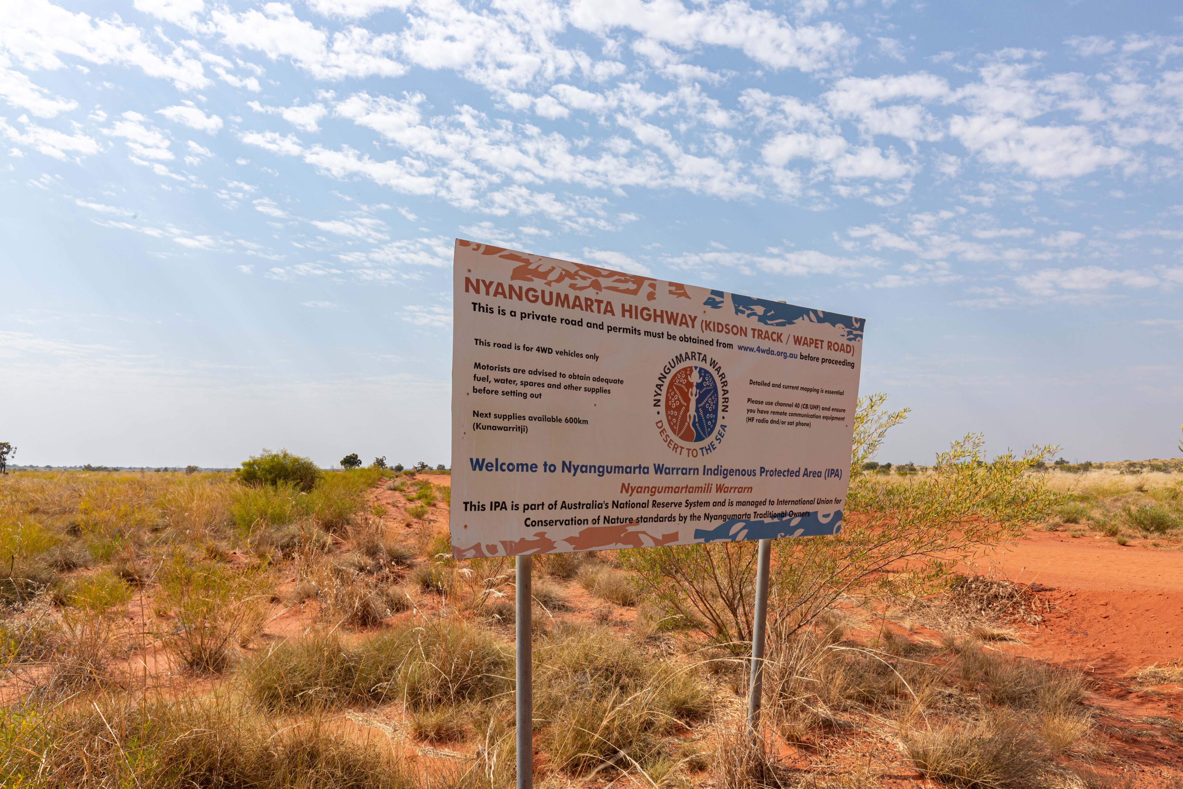 64422903/the sign has loads of necessary information on the highway explore great sandy desert jpg