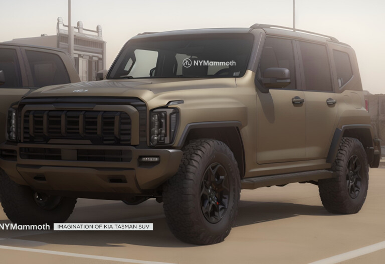 2025 Kia Tasman imagined as a Wrangler rival